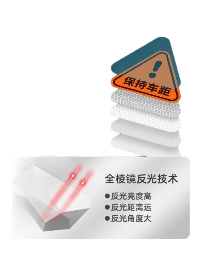 3M Reflective Sticker Warning Tape Sign, Glow-In Sticker For Electric Bikes, Motorcycles, Cars, Scratch Cover, Diamond Grade, Keep Distance Warning, A-Fluorescent Orange, 10.8Cm*9.7Cm (1 Piece Per Bag) - Image 1