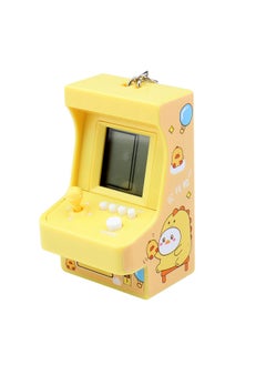 Mini Handheld Arcade Tetris Game Machine Toy Nostalgic Classic Slot Machine Ornaments Gift-Color:Yellow Square Arcade-desktop