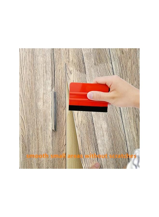 PROMASS promass Wallpaper Smoothing Tool Kits, Multi-Function Smoothing Tool Set for Peel and Stick Adhesive Contact Paper Vinyl Window Tint Film Car Wrap with Seam Roller Scraper Felt Squeegee Trimming Tool  - Image 5