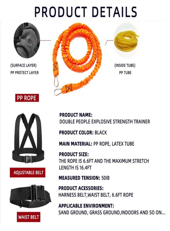 OYINDIZ Resistance Explosive Training Set Help to Improve Power, Strength, Agility, Track and Field for Football Baseball Running Basketball Multi-Directional Equipment - Image 3