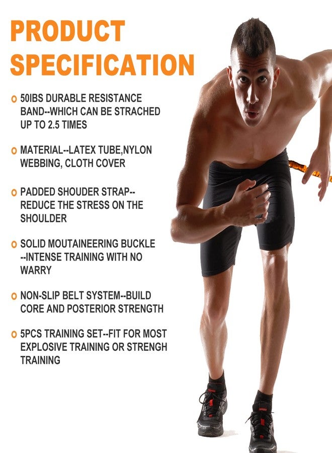 OYINDIZ Resistance Explosive Training Set Help to Improve Power, Strength, Agility, Track and Field for Football Baseball Running Basketball Multi-Directional Equipment - Image 4