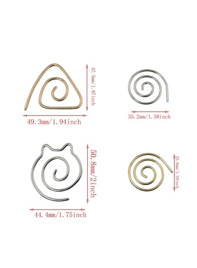 DGBRSM 4pcs Spiral Cable Knitting Needle DIY Apparel Sewing Needles Household Stainless Steel Household Knitting Needle (Gold & Silver) - Image 2