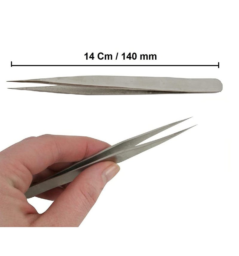 WOWSOME WOWSOME Pointed Tips Stainless Tweezers Used extensively in mobilegadgetlaptop repair and jewelry repair - Image 2