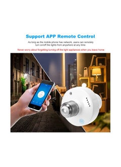NIBEMINENT Wireless Light Bulb Holder White/Silver  - Image 2