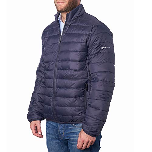 Alpine Swiss Niko Men’s Puffer Jacket | Warm Down Alternative Insulated Coat | Packable, Water-Resistant & Windproof Winter Outerwear with Zipper Pockets NVY L - Image 1