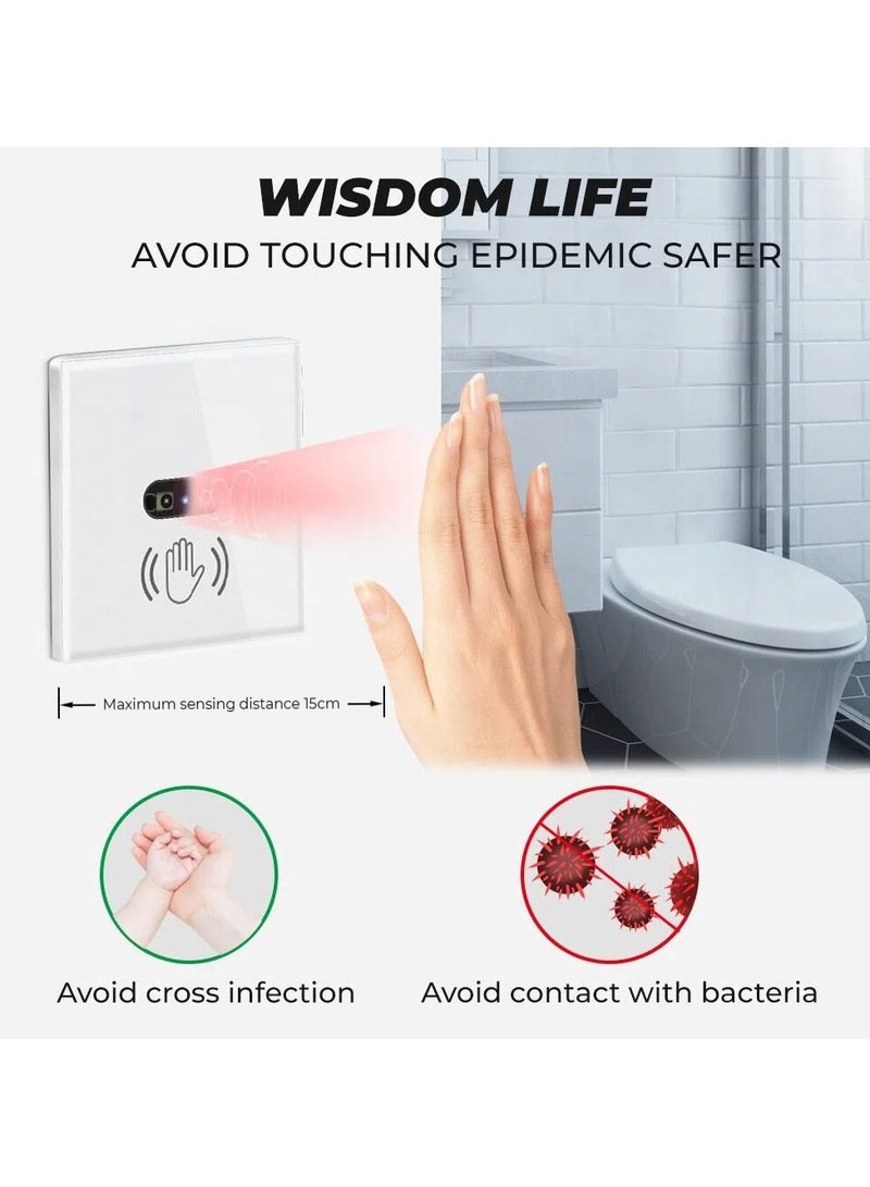 Aura Select Smart Motion Sensor Light Switch | Infrared Motion Activated Switch Wall Mount | No-Touch 10cm Detection | Neutral Wire Required | for Home & Hotel - Image 2