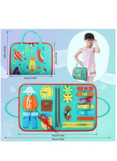 YelaJoy Busy Board for Toddlers, Montessori Toy Sensory Board for Kids, Preschool Activities Educational Travel Toy,Portable Busy Board Gifts for Toddlers Learning Basic Dress Skills  - Image 5