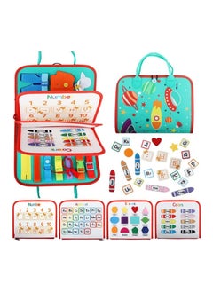 YelaJoy Busy Board for Toddlers, Montessori Toy Sensory Board for Kids, Preschool Activities Educational Travel Toy,Portable Busy Board Gifts for Toddlers Learning Basic Dress Skills  - Image 1