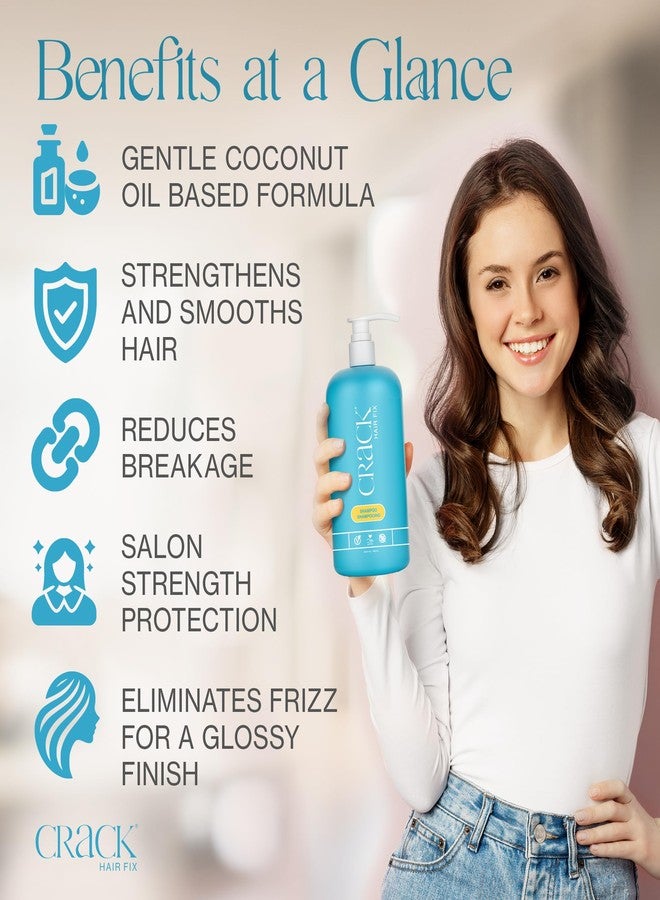 كراك شامبو كراك هير فيكس مع مضخة | تركيبة مرطبة ومقوية خالية من الكبريتات | يحمي من الجفاف، ويقلل من التقصف، ويعيد اللمعان | 1000 مل / 33.8 أونصة - Image 3