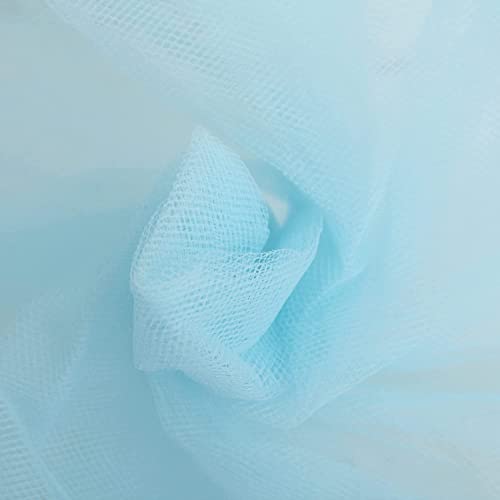 INKAJ Multi Purpose Solid Nylon Soft Net Combination Fabric - for Wedding, Parties, Costumes, and Decoration (16.4 x 4 Feet, Light Blue) - Image 1
