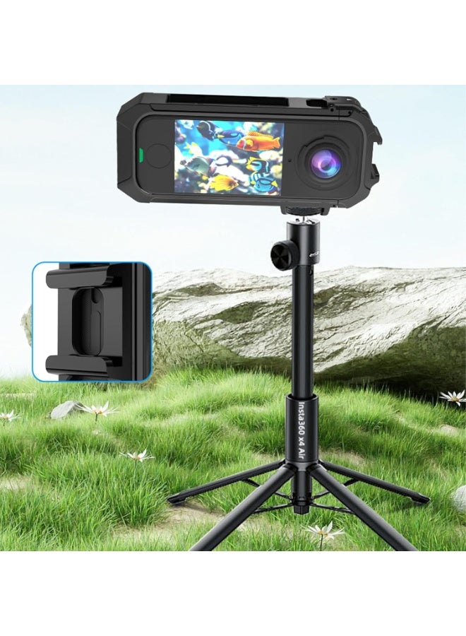 قفص إطار حالة حماية المرافق لـ Insta360 X4 Air ، كاميرا مقاومة للصدمات بيزل توسيع الإسكان البلاستيكي مع واجهة جبل الإفراج السريع المغناطيسي ، ميناء الأحذية الباردة المزدوجة ، مع 1/4 "خيوط جبل - Image 3