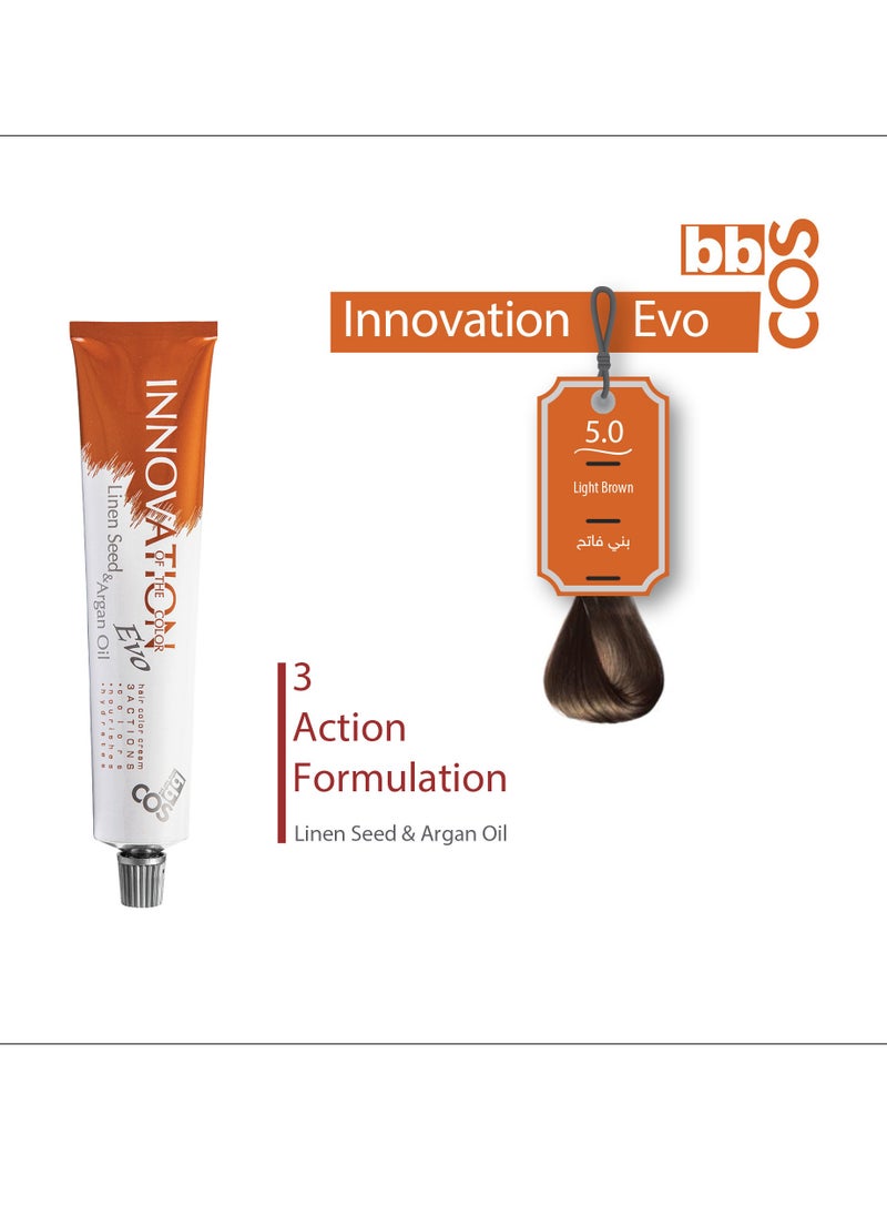 bbcos Innovation Hair Color 100 ml- 5.0 