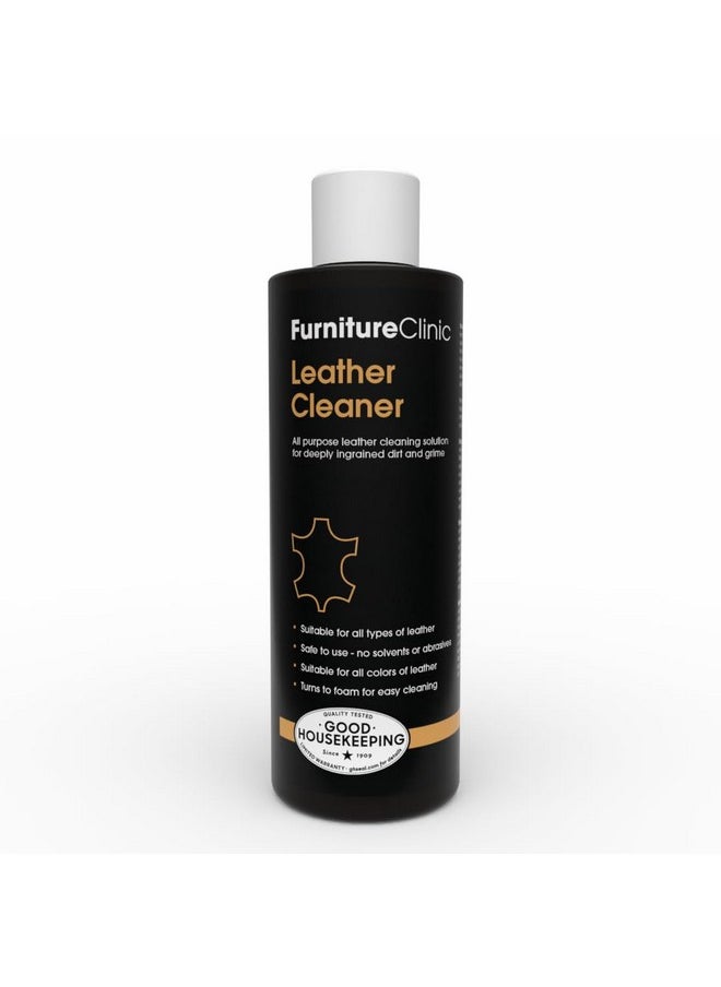 Furniture Clinic - Furniture Clinic Leather Cleaner | Non-Toxic | Removes Dirt & Grime | All-Purpose Cleaning Solution for Couches, Car Seats, Purses, Shoes & Saddles | Restores All Leather Types | 8.5oz / 250ml - Image 1