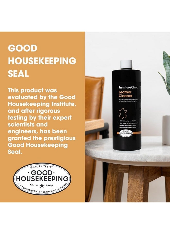 Furniture Clinic - Furniture Clinic Leather Cleaner | Non-Toxic | Removes Dirt & Grime | All-Purpose Cleaning Solution for Couches, Car Seats, Purses, Shoes & Saddles | Restores All Leather Types | 8.5oz / 250ml - Image 1