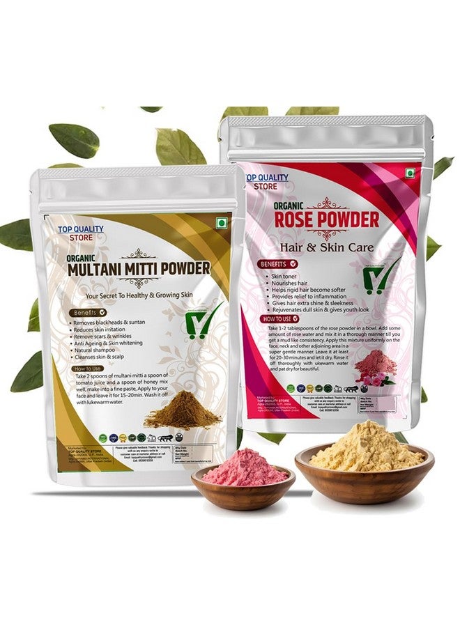Top Quality Store TQS Natural Rose & Multani Mitti Face Pack Powder For Skin Brightening & Skin Care - Image 1
