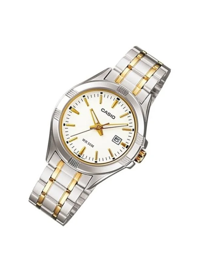 CASIO Women's Analog Display Watch With Two Tone Stainless Steel Strap - LTP-1308SG-7A