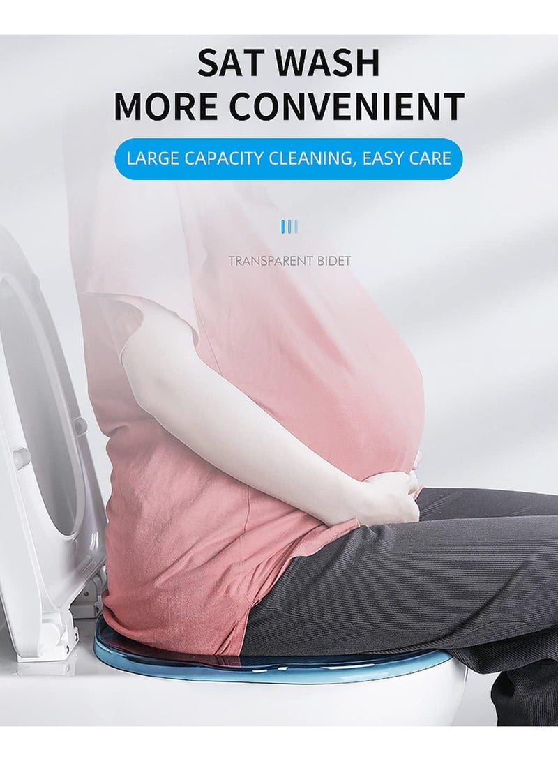 Sitz Baths for toilet Seat,Sitz Bath for Postpartum Care Sitz Bath for Hemorrhoids with Flusher Pregnant Women Yoni Steam Seat,Soaking Basin Ues for Inflammation Treatment,Fits Universal Toilet - Image 2