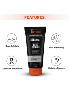 Fantraa Activated Charcoal Deep Exfoliate And Oil Tan Removal Face Scrub - 100Ml | Pack Of 2 | Eliminate Blackheads & Skin Nourishing| Suitable For All Skin Type | For Men  - Image 4