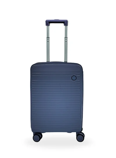 GIORDANO Giordano Pathfinder PP Hardcase Unbreakable Carry-On Small Travel Luggage , Durable Lightweight 4 Double Wheels Smooth Rolling 20" Suitcase, Secure Lock Travel Bag Navy.