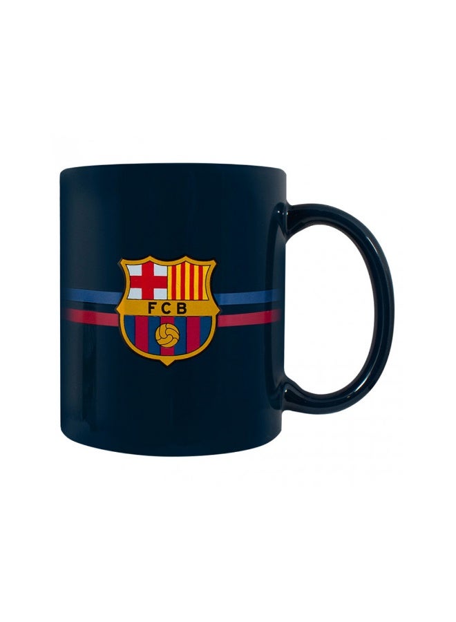 برشلونة كوب سيراميك برشلونة بارسا سعة 40 أونصة مع علبة - أزرق كحلي - Image 2