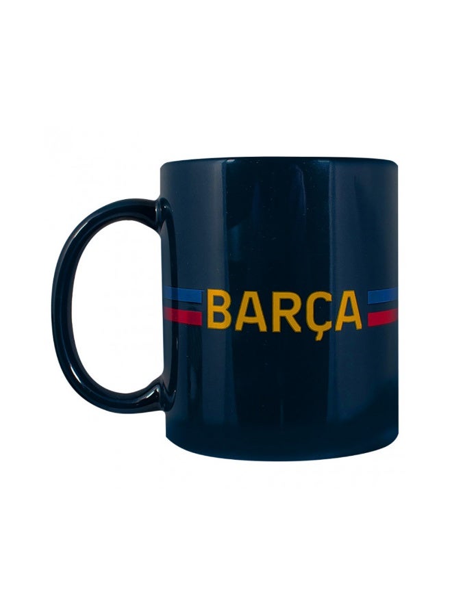 برشلونة كوب سيراميك برشلونة بارسا سعة 40 أونصة مع علبة - أزرق كحلي - Image 1