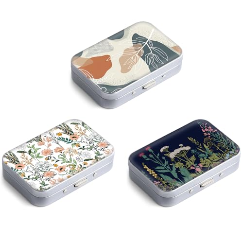 Gerkia Dental Floss Portable Case, Easy to Store Floss Picks of Various Sizes, Portable Dental Floss Dispenser is Perfect for Travelling, Hotels, Dinners, Appointments.Floral 3 Piece - Image 1