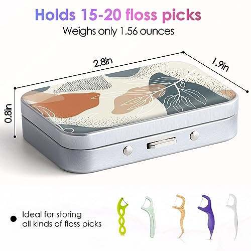 Gerkia Dental Floss Portable Case, Easy to Store Floss Picks of Various Sizes, Portable Dental Floss Dispenser is Perfect for Travelling, Hotels, Dinners, Appointments.Floral 3 Piece - Image 2