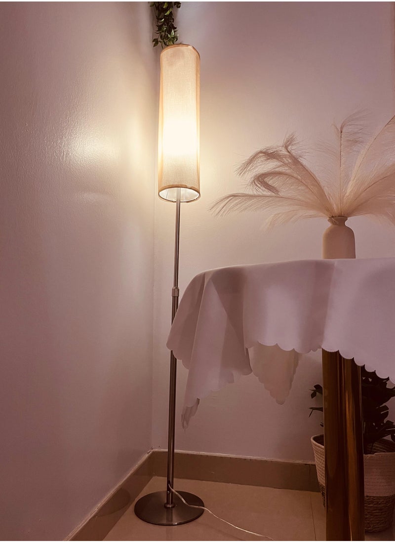 Reading lamp with cylindrical fabric shade