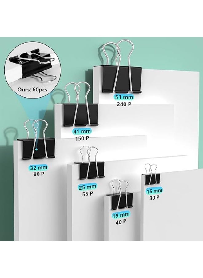 EVERGREEN binder clips 3 pack 36 pcs , 19 mm size, black - Image 4