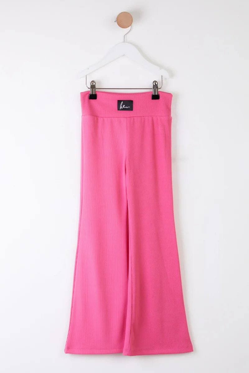 Tofisa Girls Fuchsia Bell-bottom Leggings - 25508