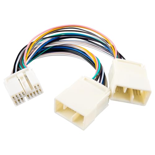 RED WOLF Car CD Changer Interface Player Adapter Head Unit Stereo YSplitter Cable Plug Navigation Y Wiring Harness Replacement for Honda Accord Civic Acura - Image 1