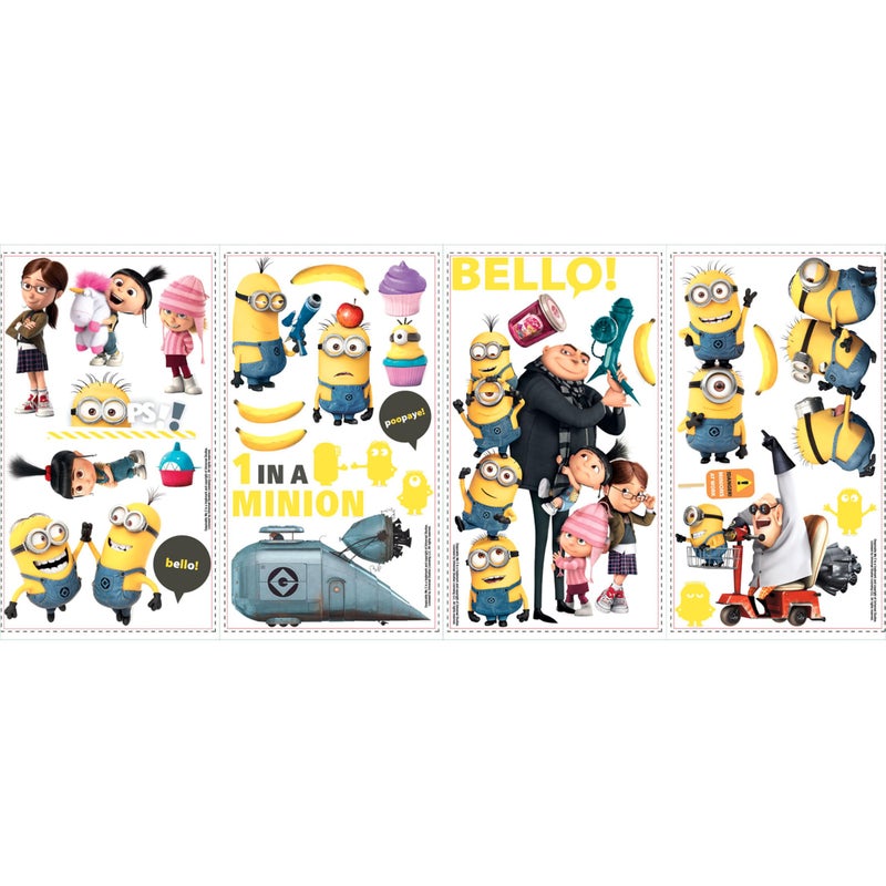 Minions Despicable Me 2 Peel and Stick Wall Decals by RoomMates RMK2080SCS