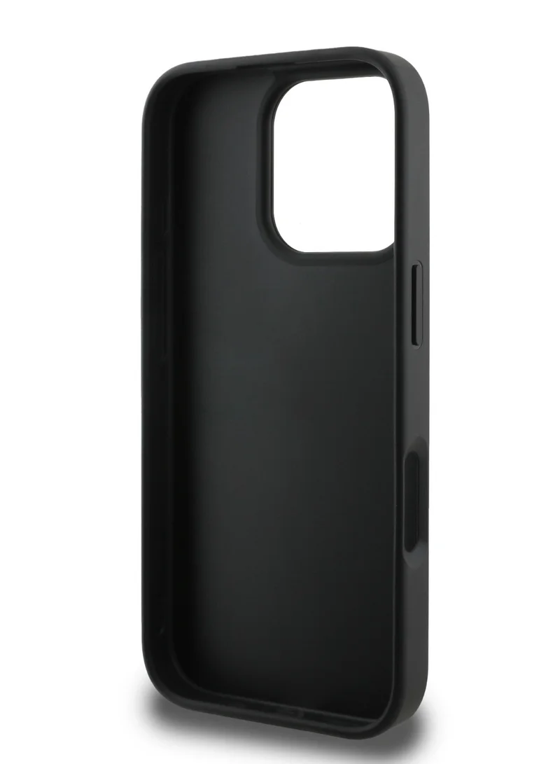 GUESS 4G PU With Bottom Stripe Classic Logo Case for iPhone 16 Pro max - Black