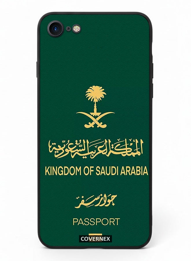 Covernex Apple iPhone 8 Protective Case Cover Printed Featuring Saudi Arabia Passport Inspired Design - Image 2