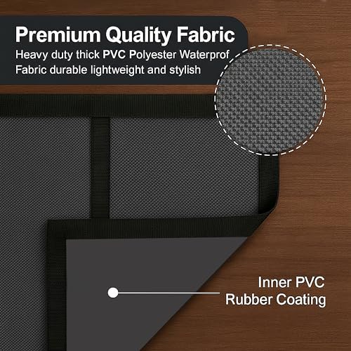 Fancy Walas Refrigerator Single Door Waterproof, Dustproof, Refrigerator Top Cover, Protective Cover for Fridges with Extra Storage Space Nylon Top cover with 6 Storage Pockets ( Grey, 130 x 54 cm ) - Image 2