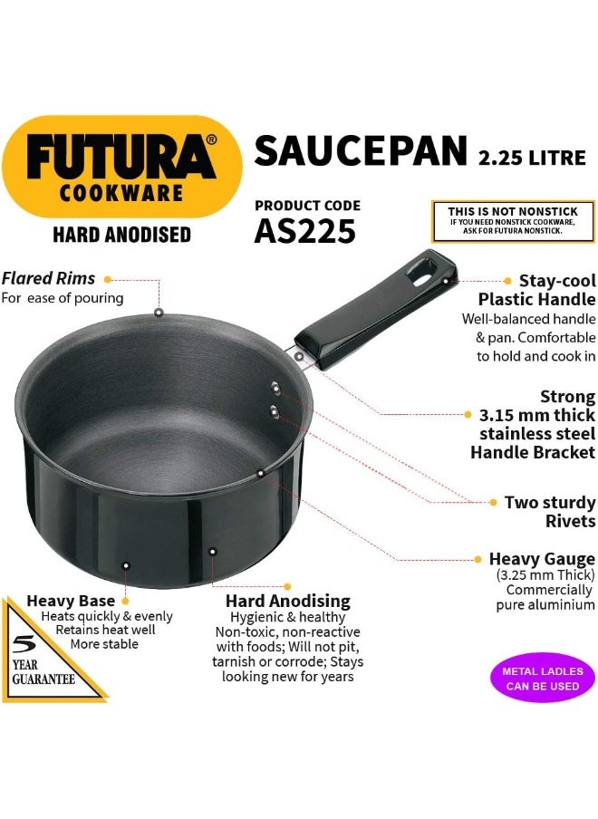 Hawkins Futura Hard Anodised Saucepan Without Lid, 3.25Mm Thick, 2.25 Litres, Black - pzsku/Z05CD401388C4628D0069Z/45/_/1739211903/90ccb14e-a893-4230-9192-8ed434233f59