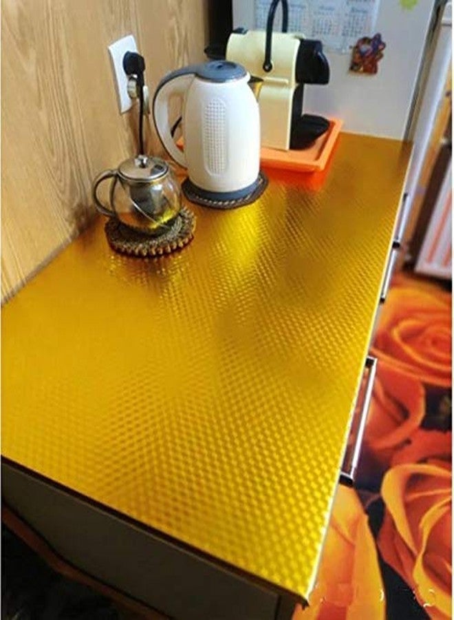 ARKIT Golden Aluminum Foil Sticker for Kitchen Oil Proof Waterproof Paper self Adhesive Paper(200 X 60 cm) - Image 2