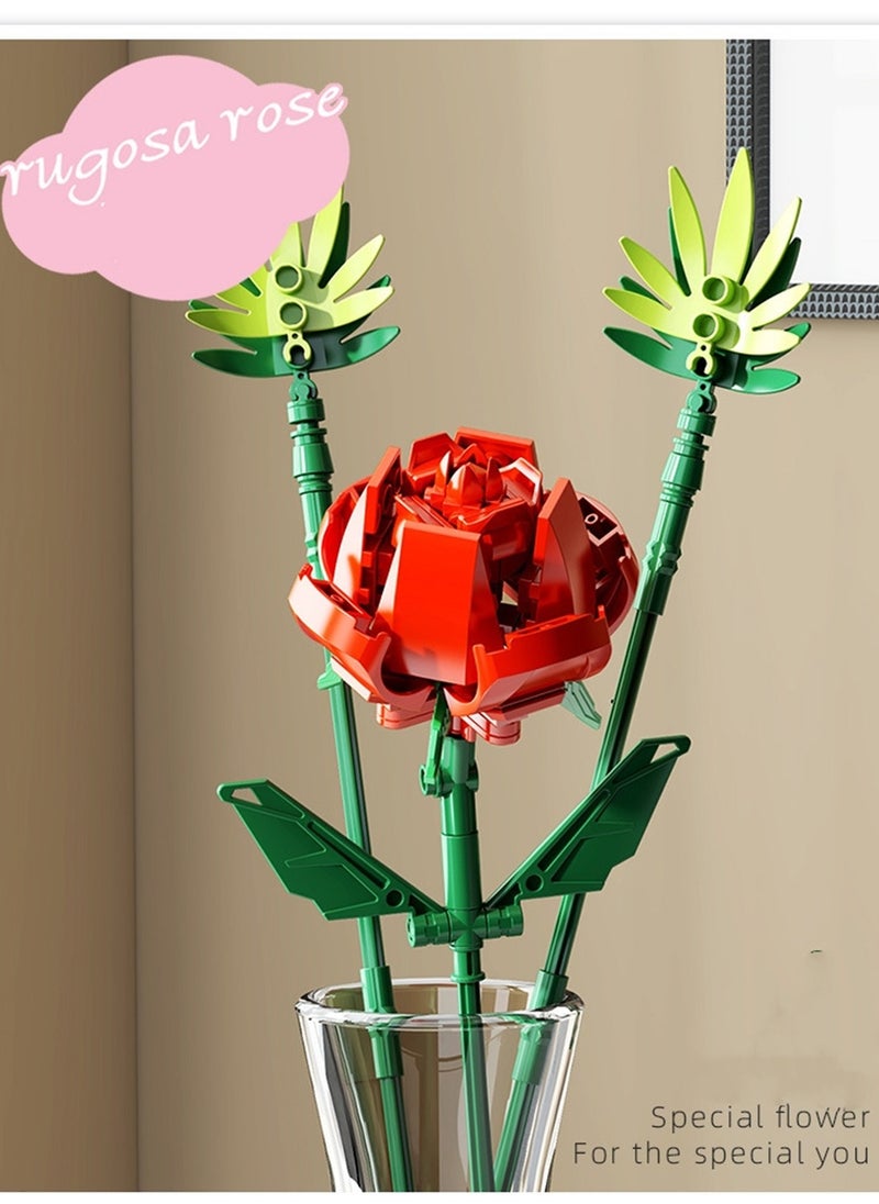 Block flower beam assembly puzzle decoction toys DIY small granules stacking block flowers