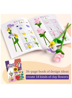 NNEWVANTE Flower Craft Kit for Kids, Make Your Own Flower Bouquet with Air Dry Clay, Arrange Clay Flowers & Create Personalized Art, Great Gifts for Girls  - Image 4