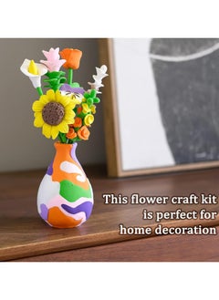 NNEWVANTE Flower Craft Kit for Kids, Make Your Own Flower Bouquet with Air Dry Clay, Arrange Clay Flowers & Create Personalized Art, Great Gifts for Girls  - Image 5