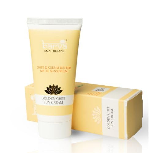 Barva Golden Ghee Sun Cream SPF 40 Sunscreen Enriched with Ghee Kokum Butter Aloe Vera 50ml All - Image 1
