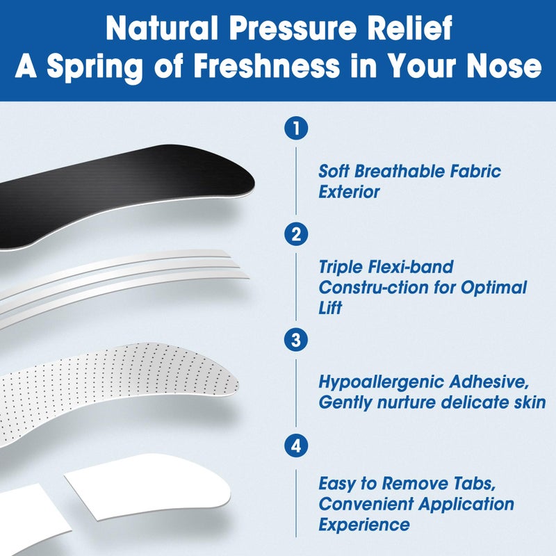 ETTSNU Nasal Strips for Snoring (60 ct),Extra Breathing Nose Strips,Reduce Snoring Aids for Men & Women,Oil & Sweat Proof,Help Improves Sleep and Sports,Universal Fit - Image 4