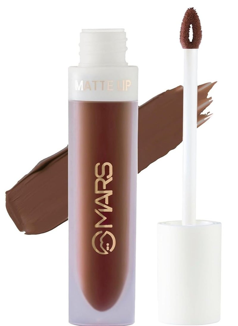 MARS Matte Liquid Lip Color Long Lasting Non Transfer Waterproof Lipstick for Women (01-Spice Brown) - Image 1