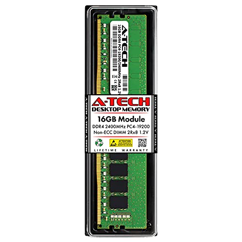 A-Tech 16GB DDR4 2400 MHz UDIMM PC4-19200 (PC4-2400T) CL17 DIMM 2Rx8 Non-ECC Desktop RAM Memory Module - Image 1