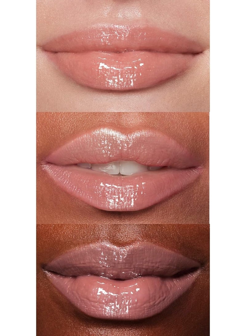 إلف ملمع شفاه مغذي غير لزج فائق اللمعان بلون شفاف غني بفيتامينات أ و هـ، لون وردي فاتح - Image 3