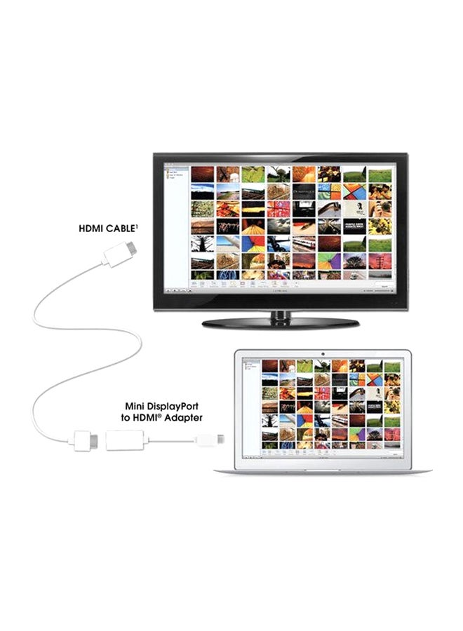 محول ثاندر بولت بمنفذ شاشة عرض صغير إلى HDMI أبيض - Image 2