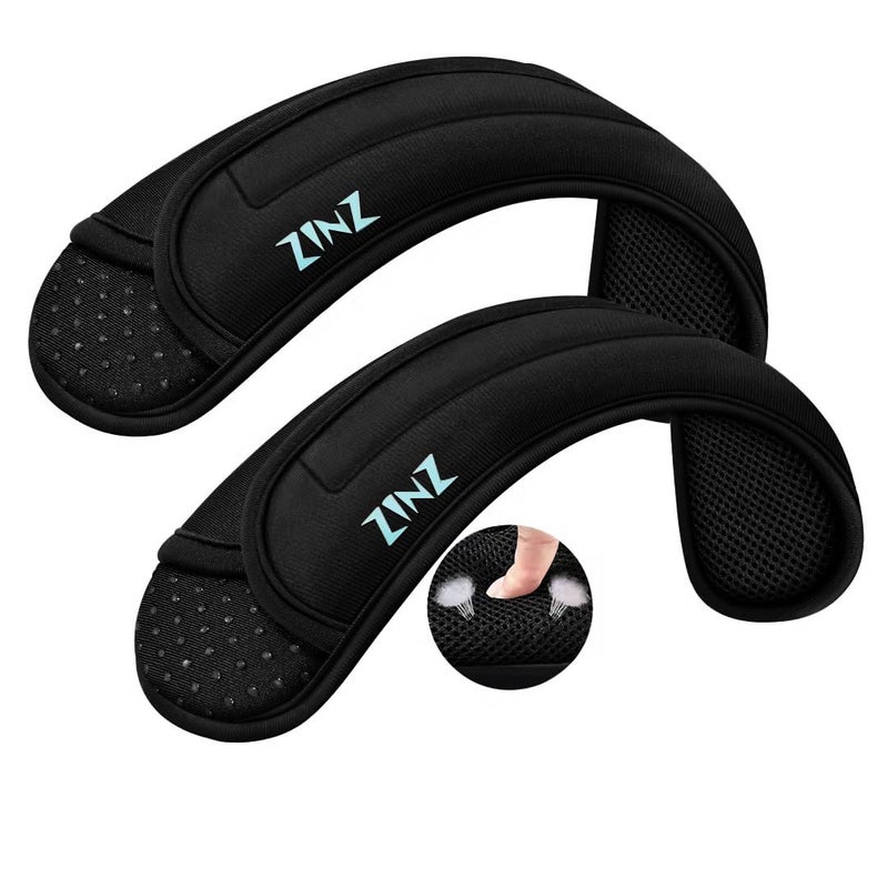ZINZ 2-Pack Universal Shoulder Pad with Ultra thick Cushion for Bag Luggage Bag Crossbody, Plus Long & Anti-Slip & Breathable,Black-2Pack - Image 1