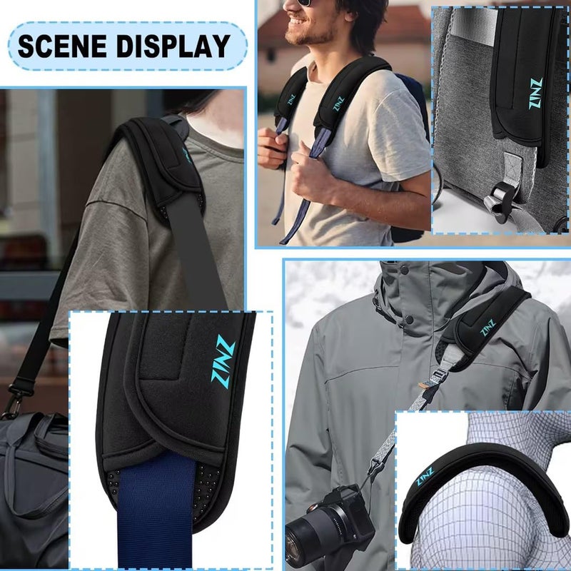 ZINZ 2-Pack Universal Shoulder Pad with Ultra thick Cushion for Bag Luggage Bag Crossbody, Plus Long & Anti-Slip & Breathable,Black-2Pack - Image 5