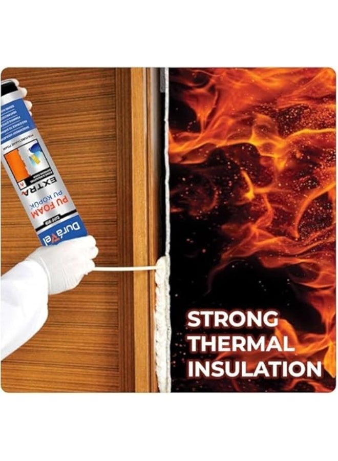 Duravel PU Foam Sealant, Extra Strength Polyurethane Foam, Professional Grade,Filling & Insulation,750ml (Pack Of 2) - Image 4