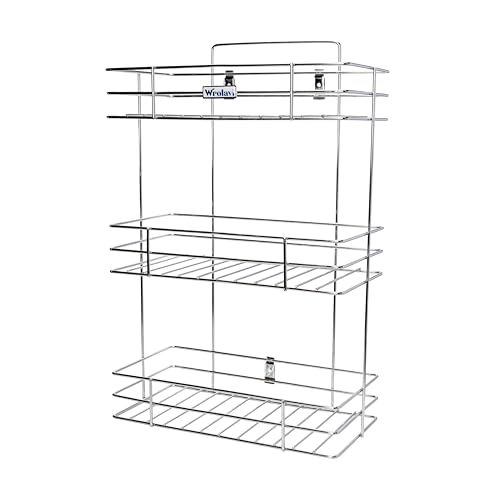 Wrolavi Zinbell Stainless Steel Multipurpose Storage Rack/Shelf, 3 Layer Kitchen Rack, Bathroom Shelves and Racks Steel, Wall Mounted Organiser. - Image 4